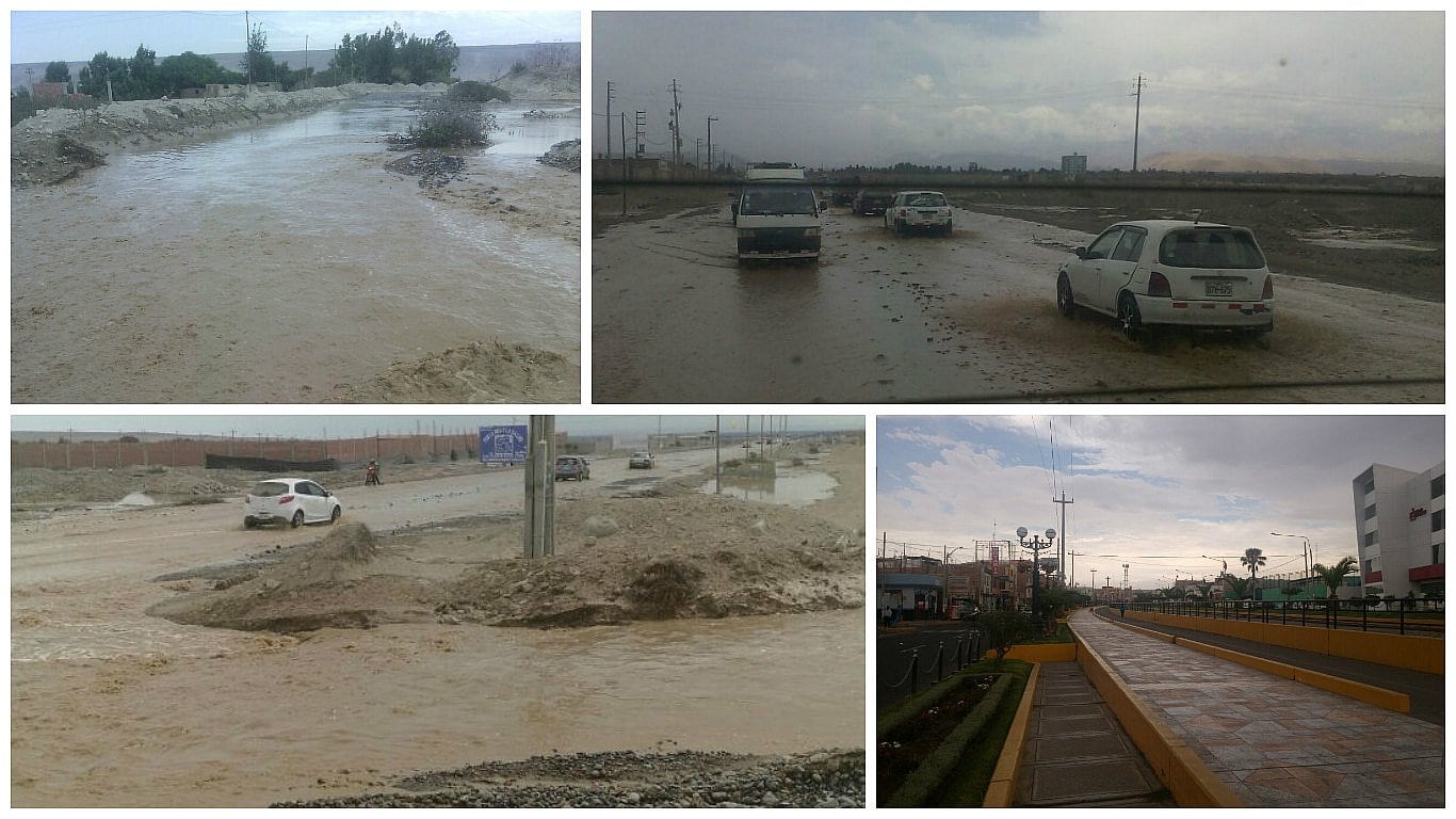 Lluvias en la sierra originan incremento y desborde de río en Tacna. Difusión Comercio /FOTOS Referenciales