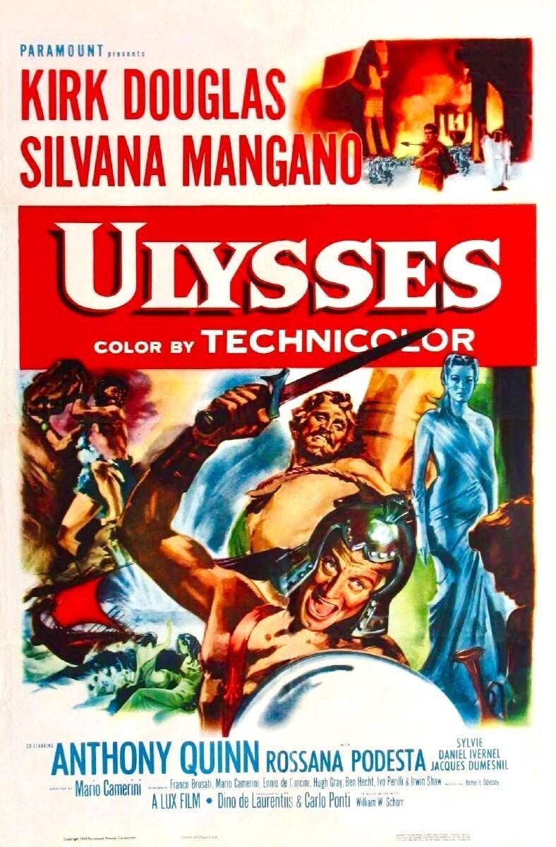 El póster de "Ulises", clásica película de 1954 protagonizada por Kirk Douglas (Foto: Paramount Pictures / Lux Film / Zénith Films)