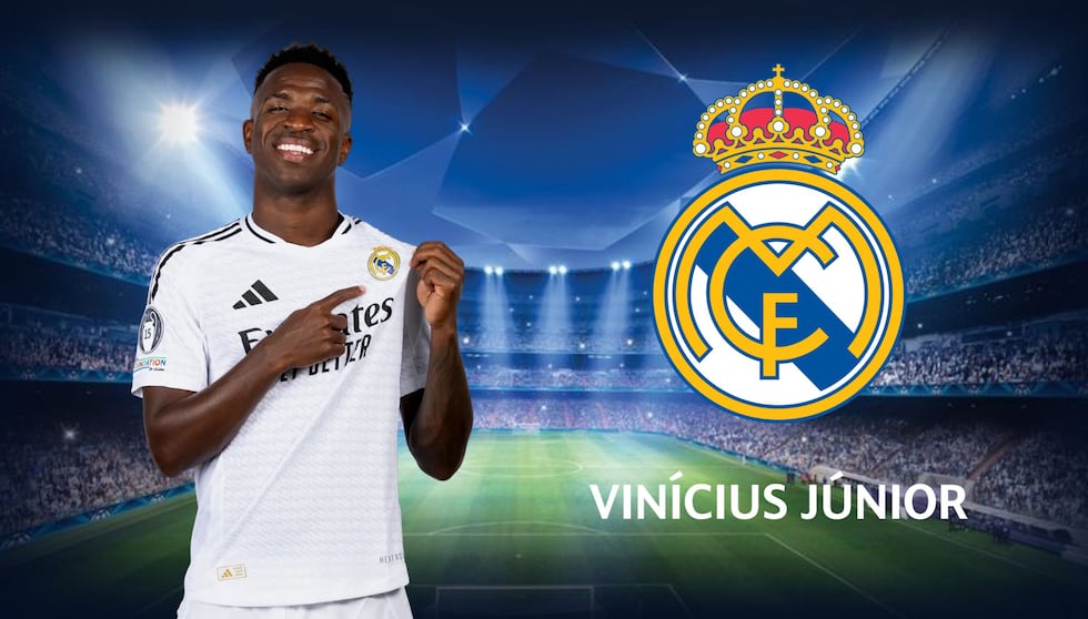 Vinícius Júnior, delantero del Real Madrid. | Crédito: UEFA / Composición Mix