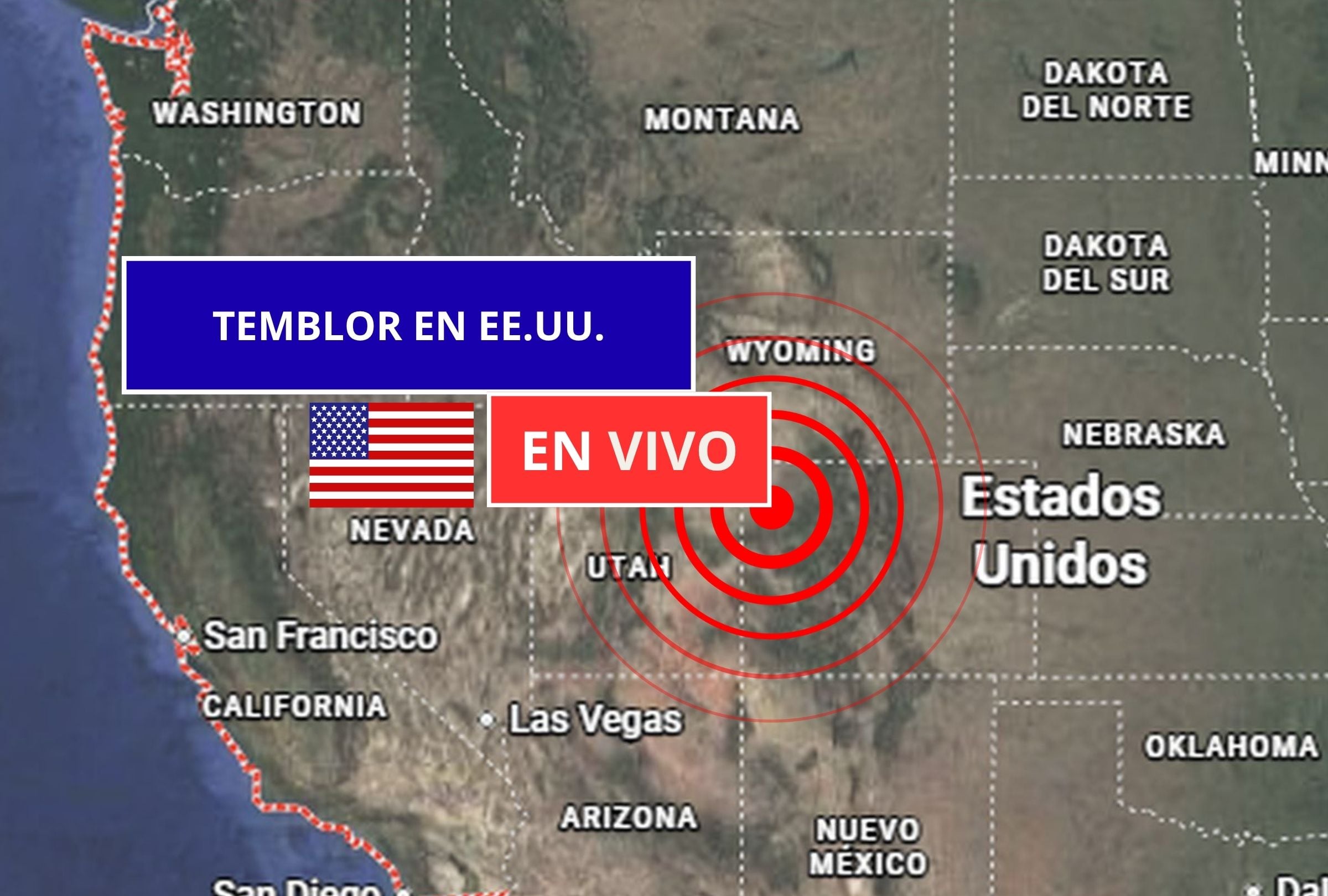 Sigue el reporte oficial del Servicio Geológico de Estados Unidos (USGS, por sus siglas en inglés) sobre los últimos temblores registrados en EE.UU. hoy, 29 de agosto de 2026. (Imagen creada con foto de Google Maps para Gestión Mix)