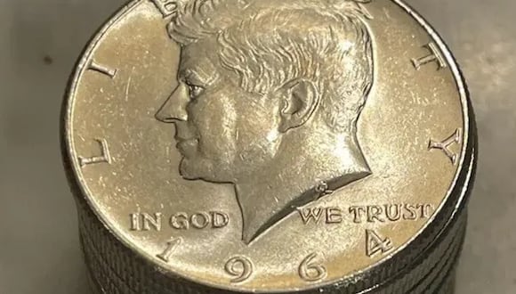 Los medio dólar de John F. Kennedy de 1964 son una de las piezas más codiciadas por los coleccionistas (Foto: Ebay)