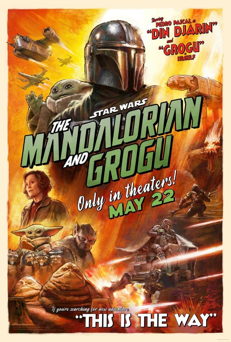 El póster de "The Mandalorian and Grogu", película del director Jon Favreau que explora géneros como la ciencia ficción y la acción (Foto: Lucasfilm)
