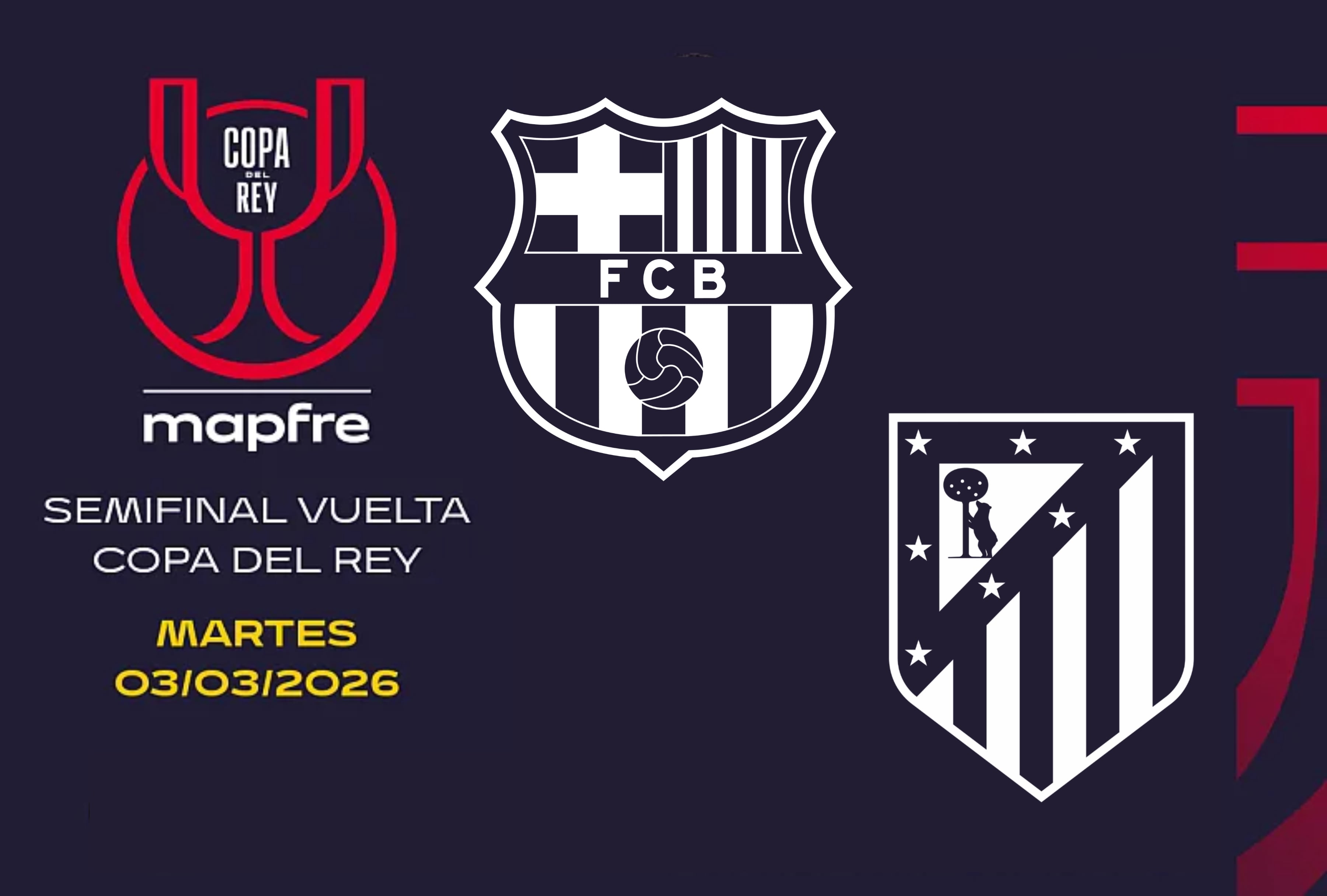 El FC Barcelona y el Atlético Madrid disputan el pase a la gran final de la Copa del Rey 2026, instancia en la que definirán el título ante el ganador del duelo entre Real Sociedad y Athletic Club. | Crédito: Composición Gestión Mix