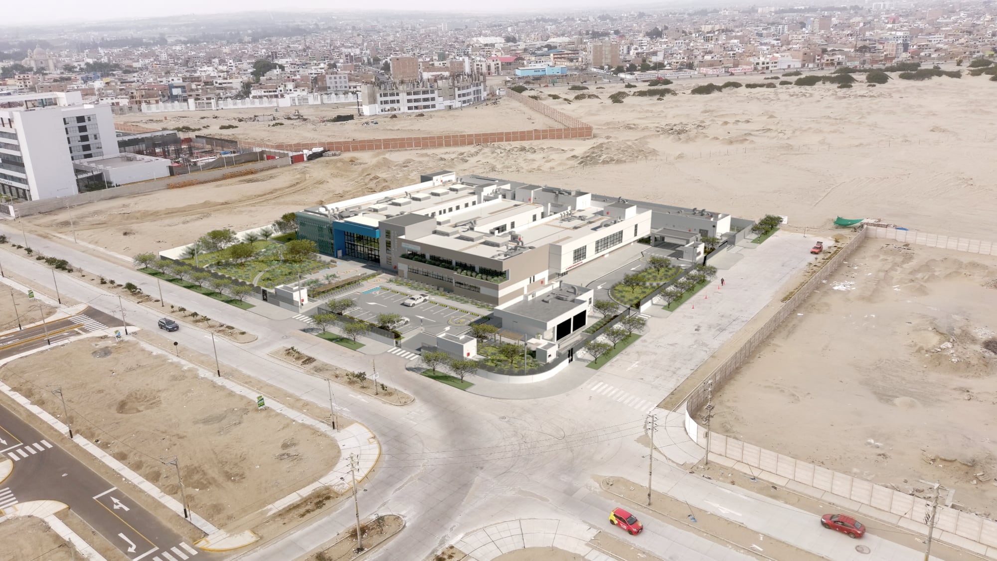 Representación de cómo se verá el Hospital de Chimbote. | Foto: IBT Group.