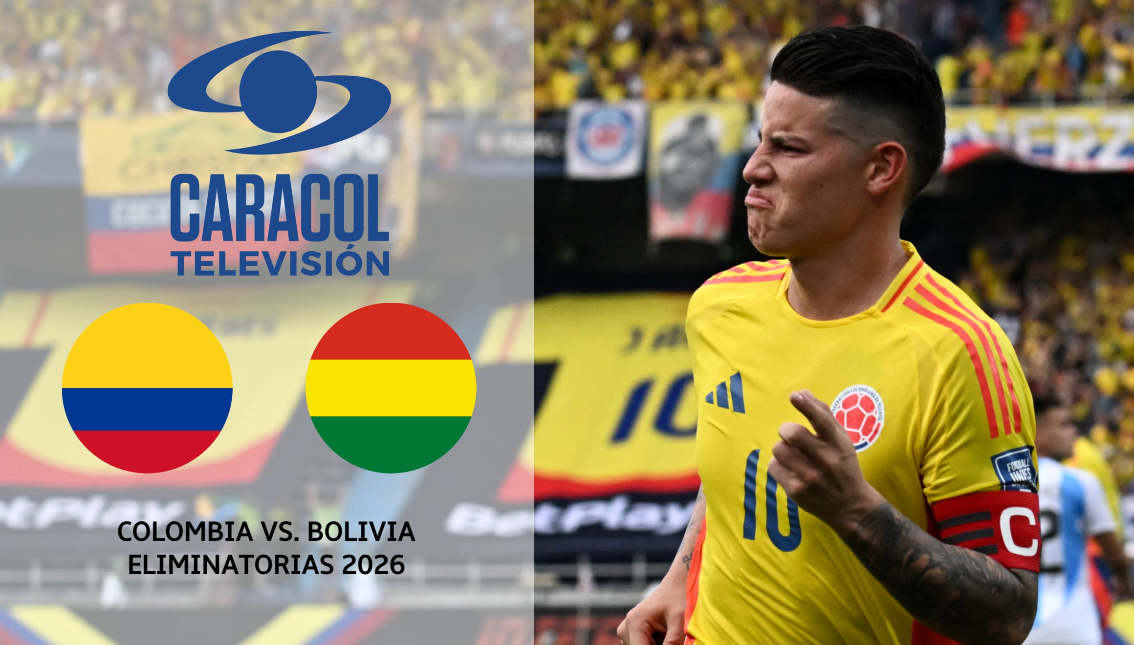 Cobertura oficial vía GOL Caracol TV para seguir el partido Colombia vs. Bolivia por la jornada 9 de las Eliminatorias rumbo al Mundial 2026. (Foto: AFP / Composición Mix)