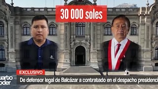Balcázar contrató a su abogado personal en Palacio mientras lo defendía en procesos privados