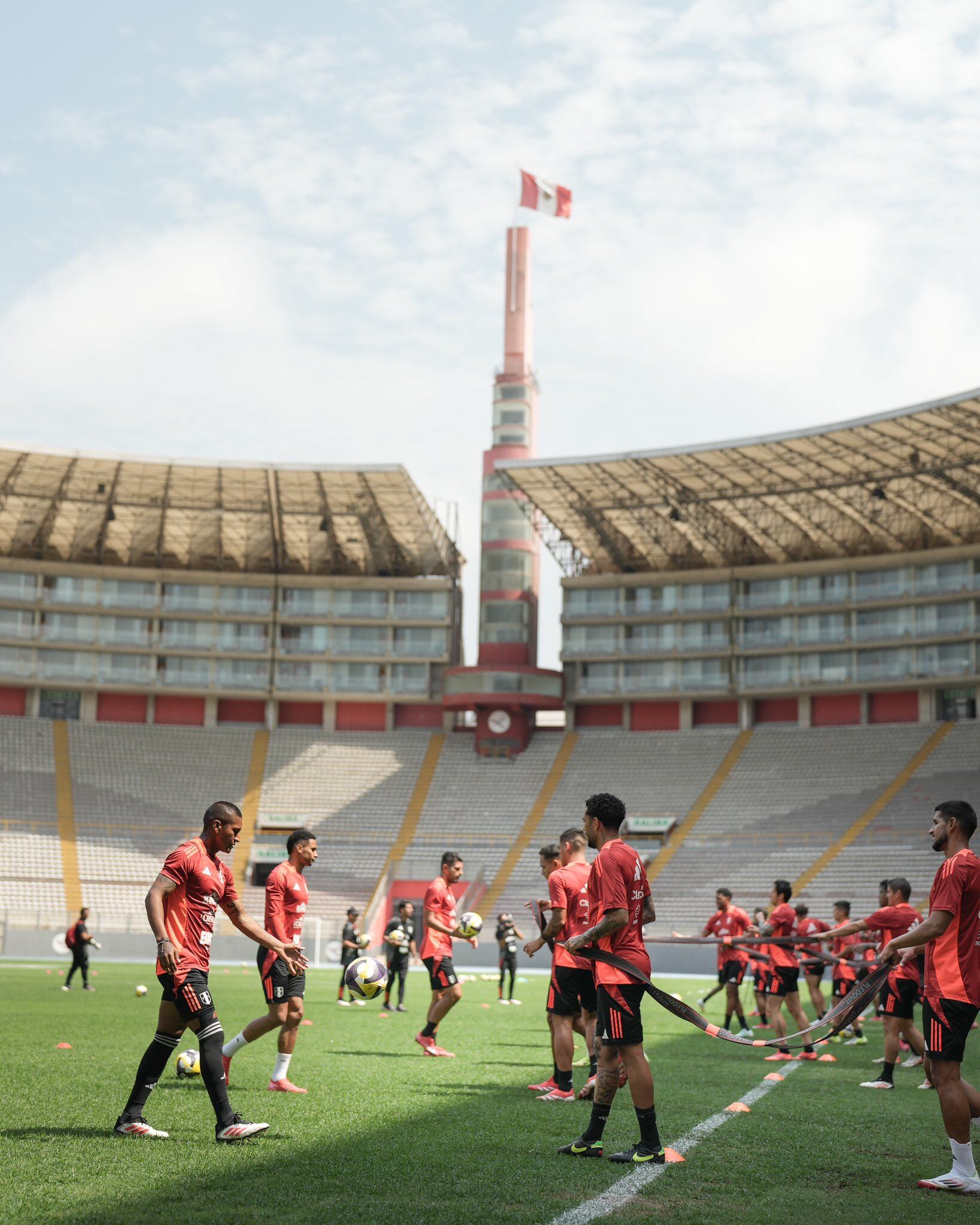 Entrenamiento de la selección peruana.