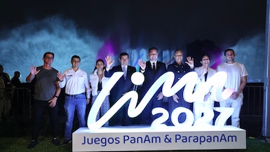 La marca oficial de Lima 2027 fue presentada durante una ceremonia realizada en el Circuito Mágico del Agua, en Lima.