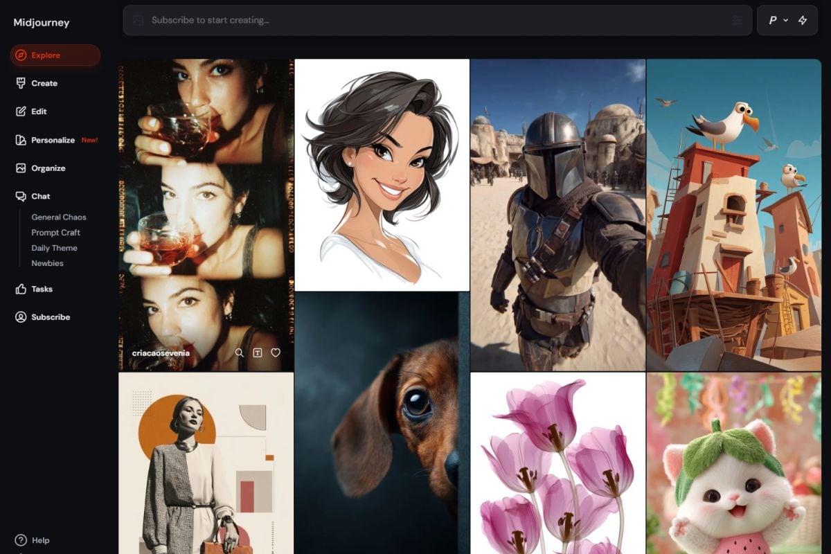 Empresas especializadas en IA como Midjourney también han sido demandadas por violar derechos de autor. Foto: captura / Midjourney