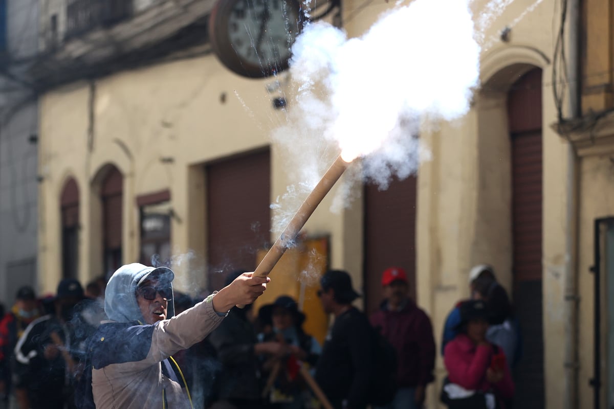 El Ministerio de Turismo de Bolivia alertó en un comunicado que “se calculan pérdidas de hasta 2.8 millones de dólares por día. (Luis Gandarillas / EFE)