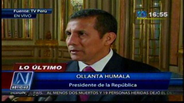 Ollanta Humala: Medidas ambientales aportarían entre 1 y 1.5 puntos al PBI