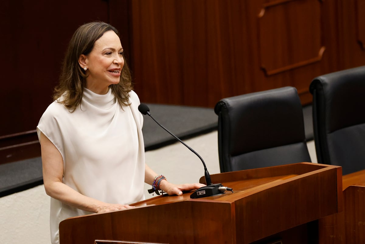María Corina Machado aseguró que una transición democrática en Venezuela y tendría un impacto directo sobre la seguridad y la migración hacia Colombia (Foto: Bienvenido Velasco / EFE)