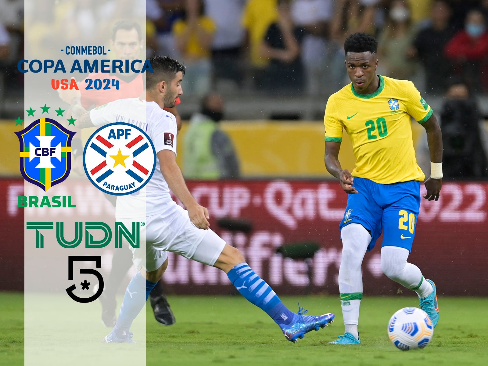 EN DIRECTO y ONLINE, sigue la transmisión de Canal 5 EN VIVO y vía streaming TUDN el duelo entre Brasil vs Paraguay por Copa América 2024.| Foto: Composición Mix