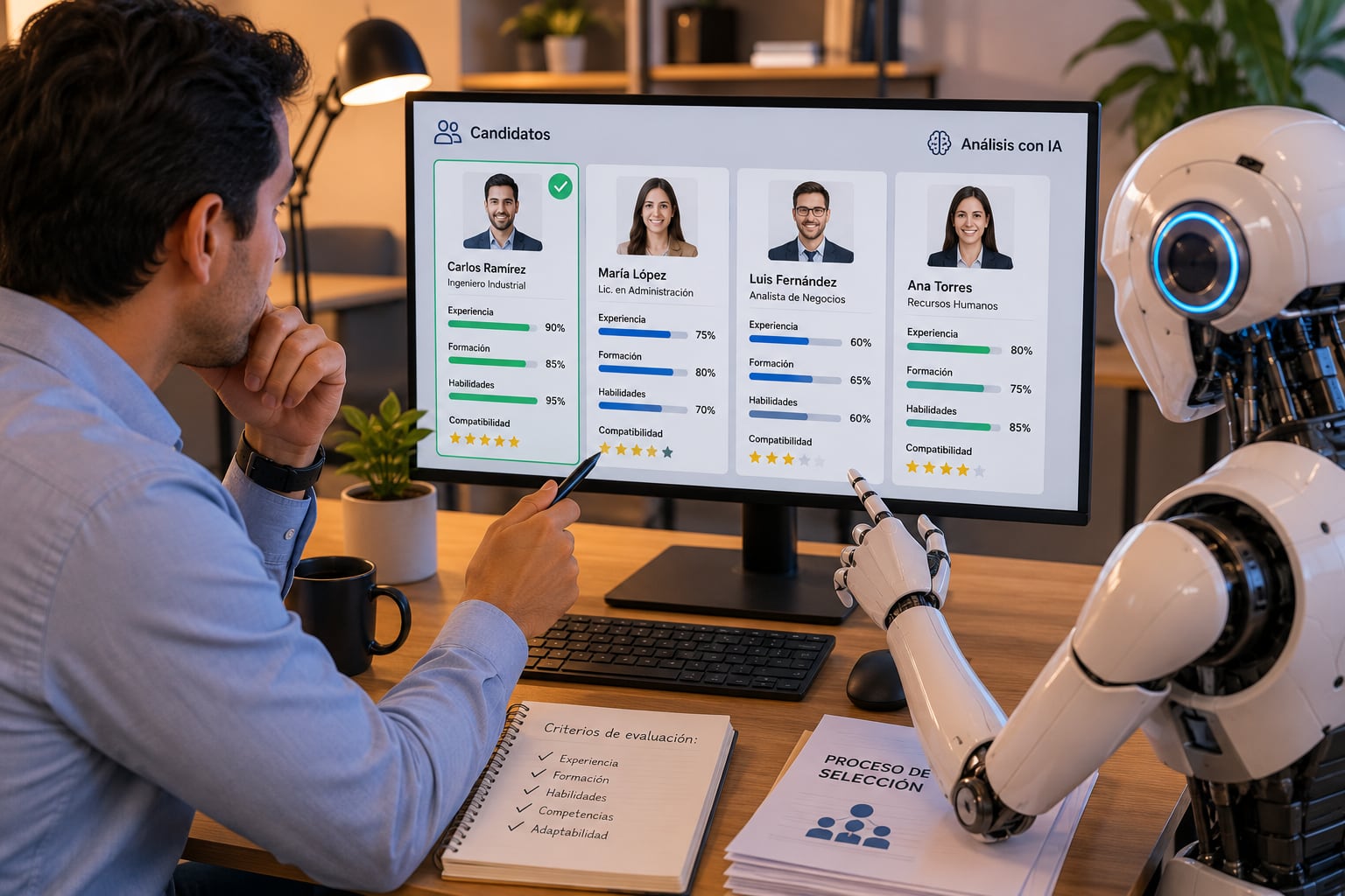 Filtrar currículums con inteligencia artificial: ¿hasta dónde lo permite la ley? | Foto: Generada con IA - ChatGPT