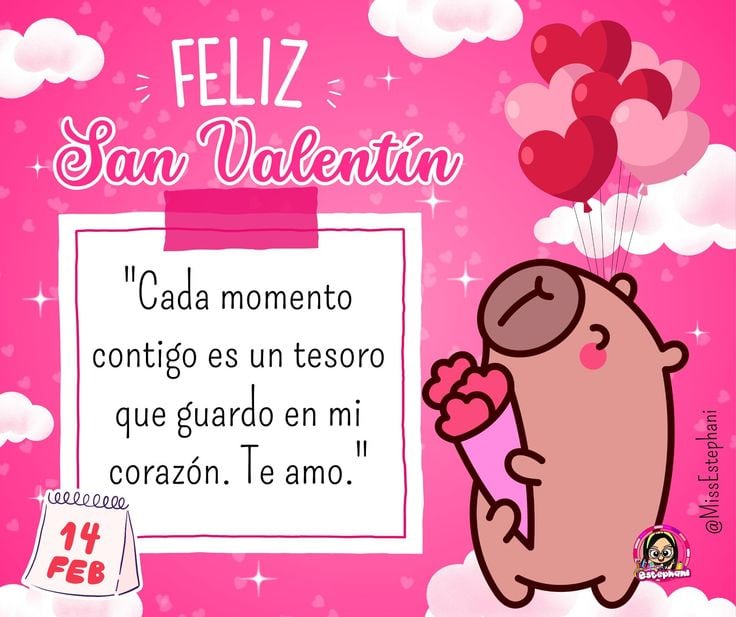 Elige una de estas 50 tarjetas por el 14 de febrero 2026 y festeja un ¡Feliz San Valentín!, con una de estas imágenes llenas de mensajes de amor. (Foto: Pinterest)