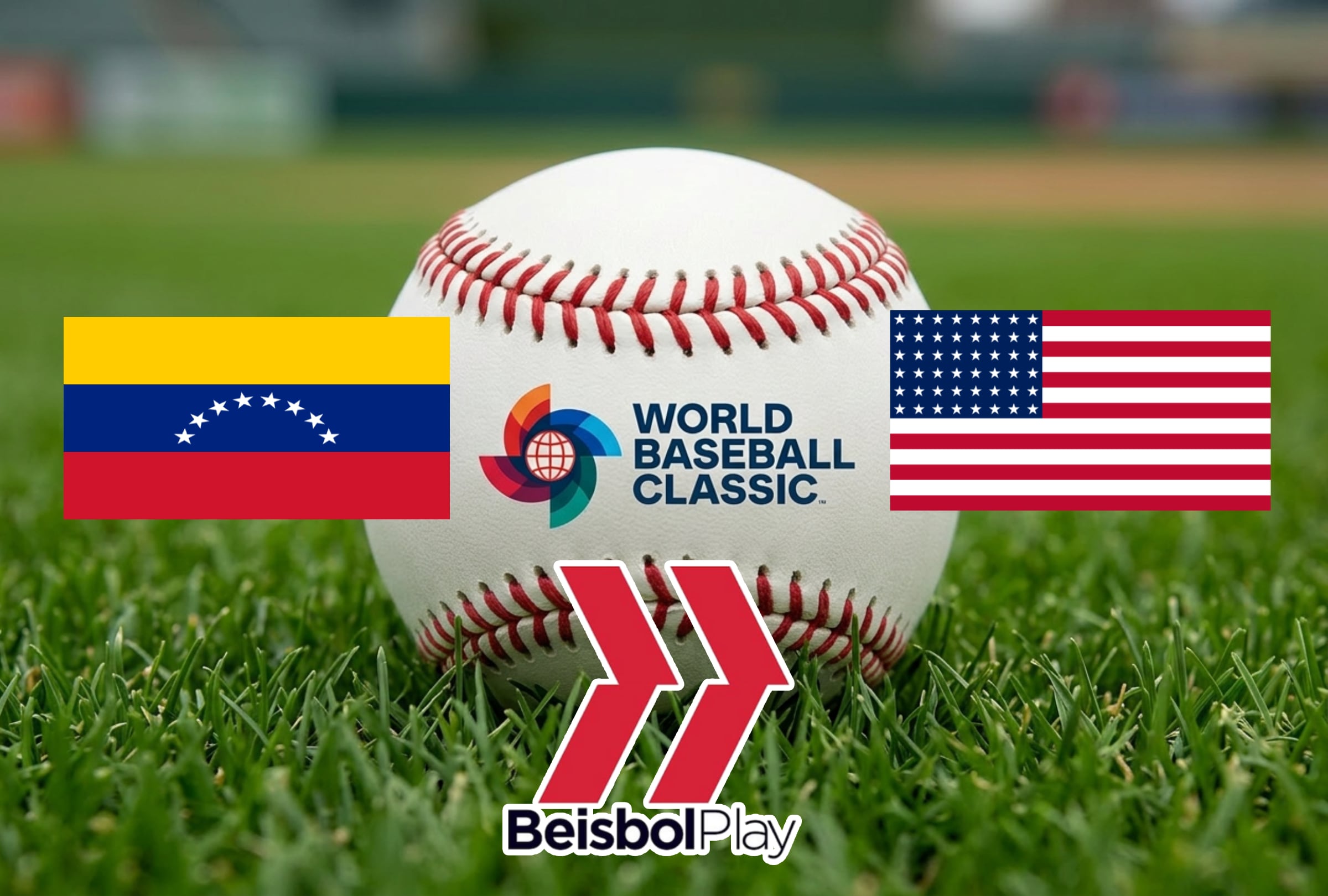 MIAMI, FLORIDA (ESTADOS UNIDOS), 17/03/2026.- Cobertura oficial de Béisbol Play EN VIVO GRATIS para ver el juego de Venezuela y Estados Unidos este martes 17 de marzo por los semifinal del Clásico Mundial de Béisbol 2026 desde el LoanDepot Park de Miami, Florida. FOTO DE NOÉ YACTAYO CREADA CON CHATGPT PARA DEPOR.COM