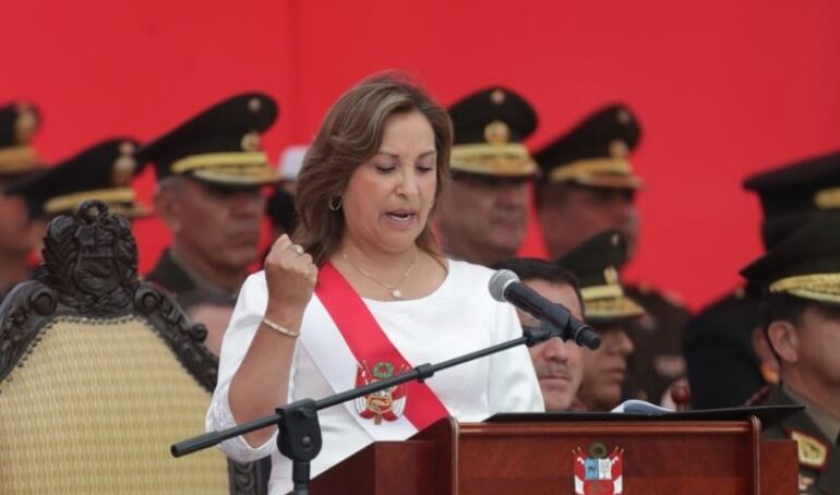 Dina Boluarte pidió una tregua al Congreso tras la presentación de una nueva moción de vacancia presidencial. Fotos: Alessandro Currarino / @photo.gec