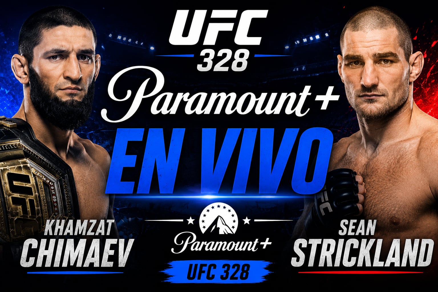 Khamzat Chimaev y Sean Strickland se enfrentarán en el duelo estelar de UFC 328, este sábado 9 de mayo (Imagen hecha por Gestión con apoyo de la IA Gemini)