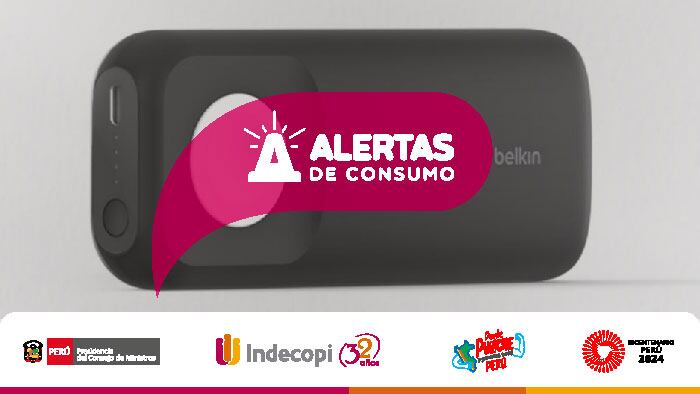 Indecopi dispone el retiro de cargadores con batería de litio por riesgo de incendio. Foto: Indecopi
