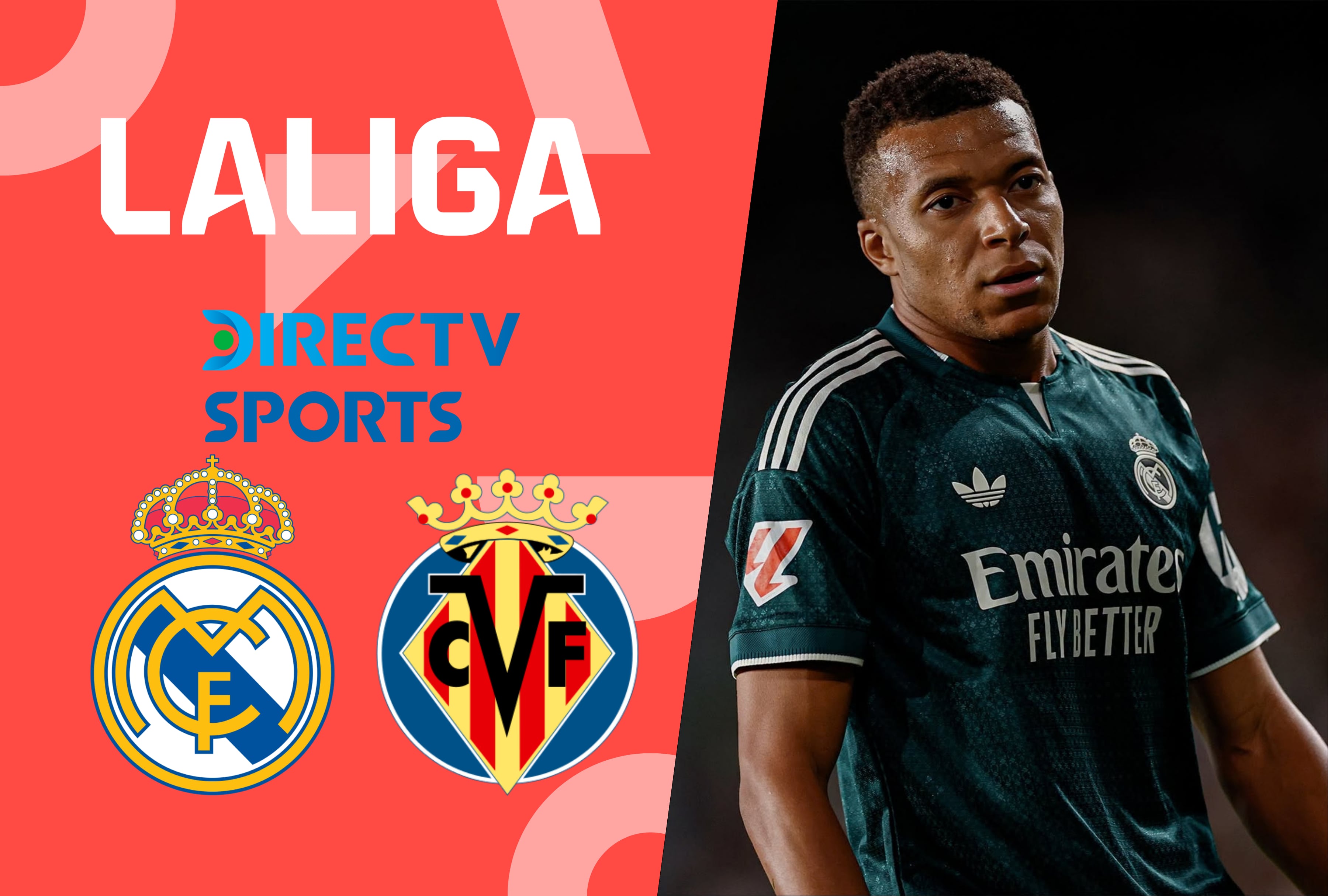 Acción del encuentro Real Madrid vs. Villarreal CF disputado en el Estadio Santiago Bernabéu. Transmisión disponible en televisión por DIRECTV y vía streaming en la aplicación DGO. | Crédito: Real Madrid C.F. / Facebook / Composición Mag