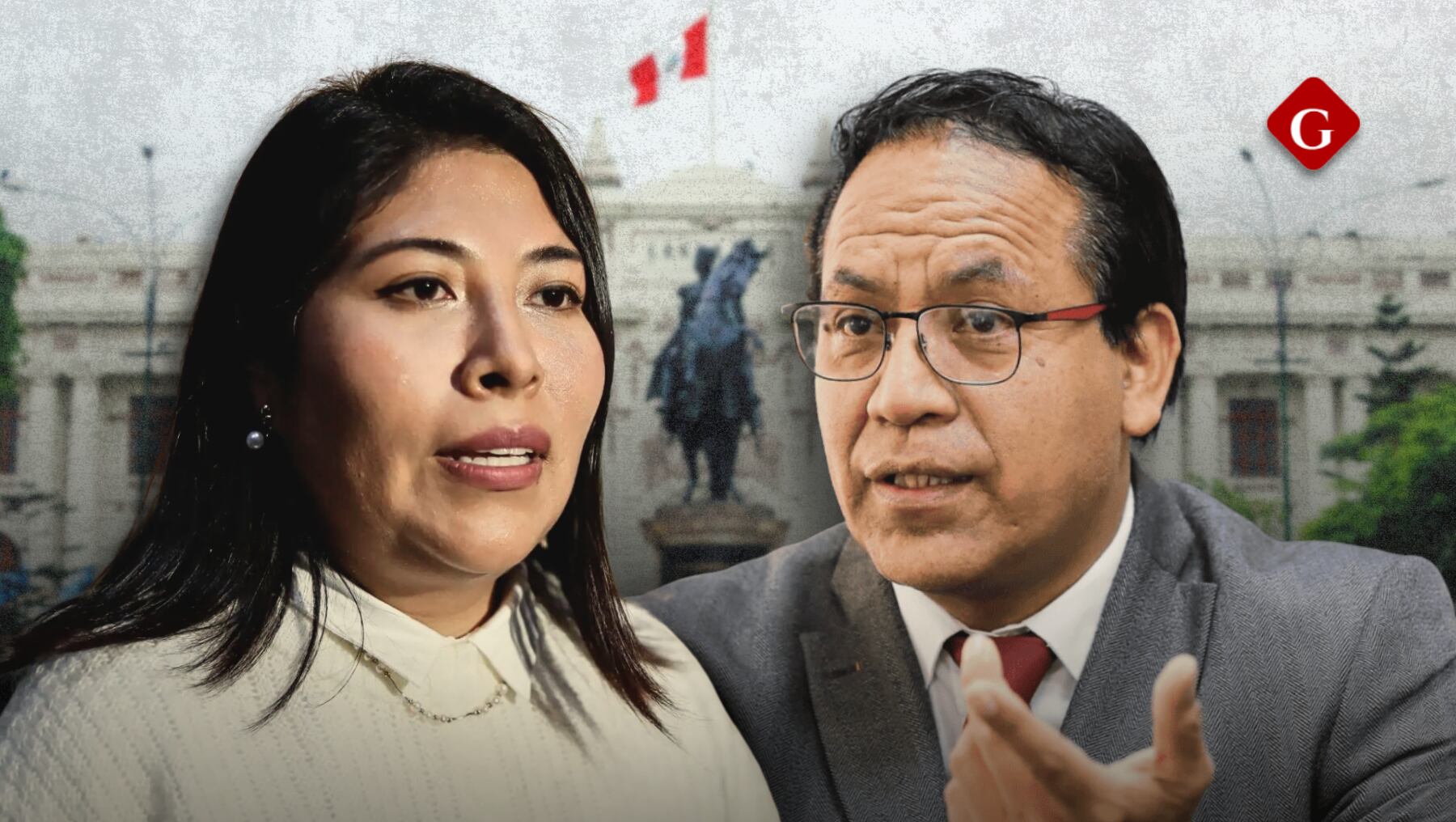 Roberto Sánchez busca contratar a Betssy Chávez como su asesora en el Congreso, pese a que la expremier se encuentra suspendida en el cargo de legisladora. Composición: Gestión.