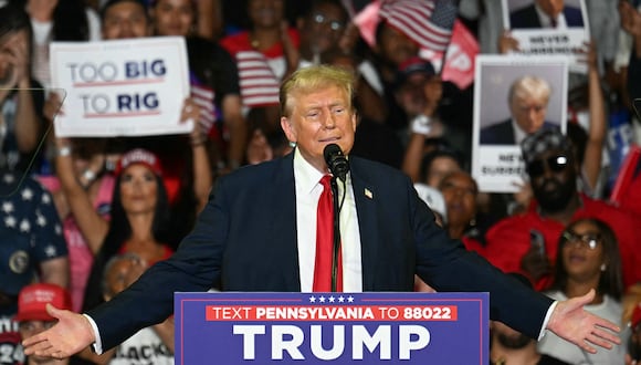 El expresidente de Estados Unidos y candidato presidencial republicano Donald Trump. (Foto de Jim WATSON / AFP)