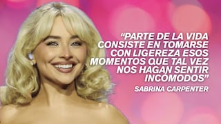 Cita del día de Sabrina Carpenter, cantante: “Parte de la vida consiste en tomarse con ligereza esos momentos que tal vez nos hagan sentir incómodos”