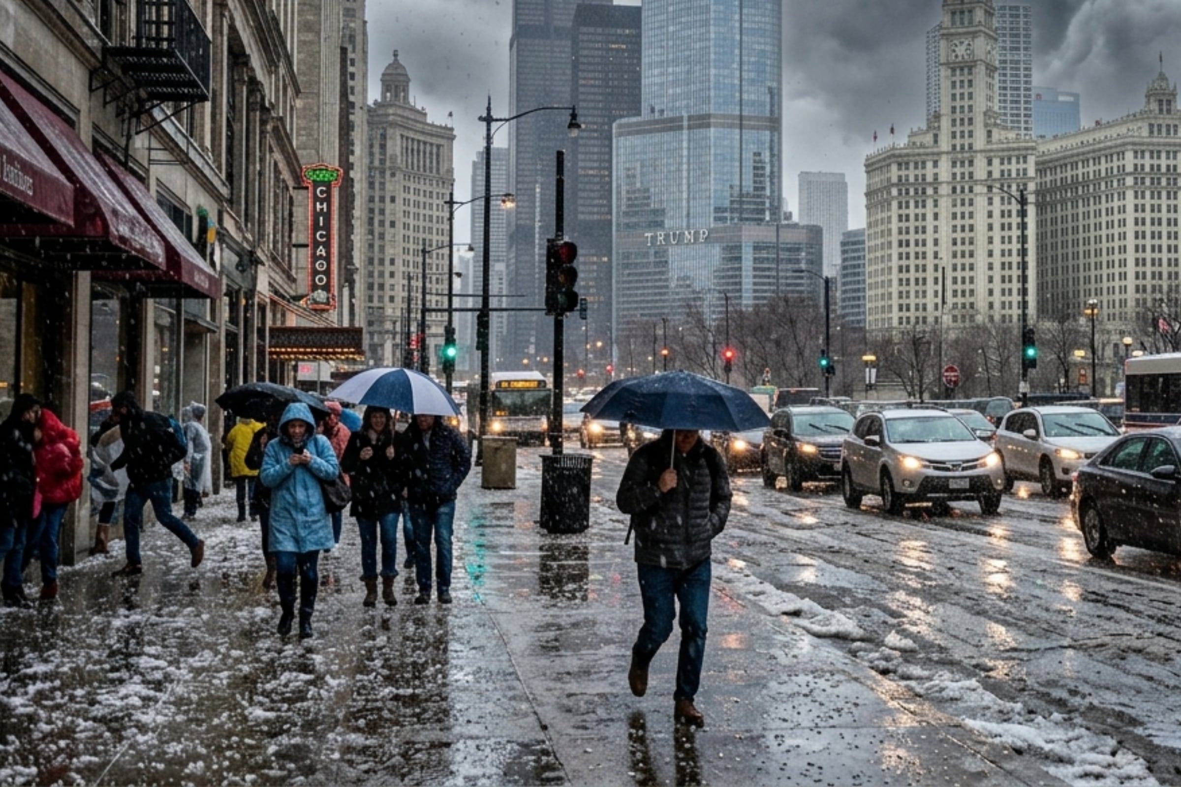 Chicago será una de las ciudades más afectadas con el paso de este sistema de tormentas. (Crédito: Imagen referencial creada por El Comercio MAG usando la IA de Gemini)