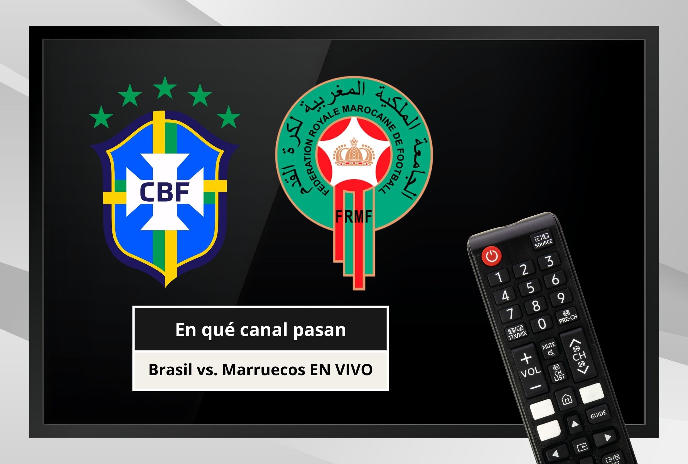 Revisa esta nota para que sepas en qué canal se puede ver el Brasil vs. Marruecos por la Copa Mundial de la FIFA 2026. (Foto: Composición Canva - Gestión Mix)