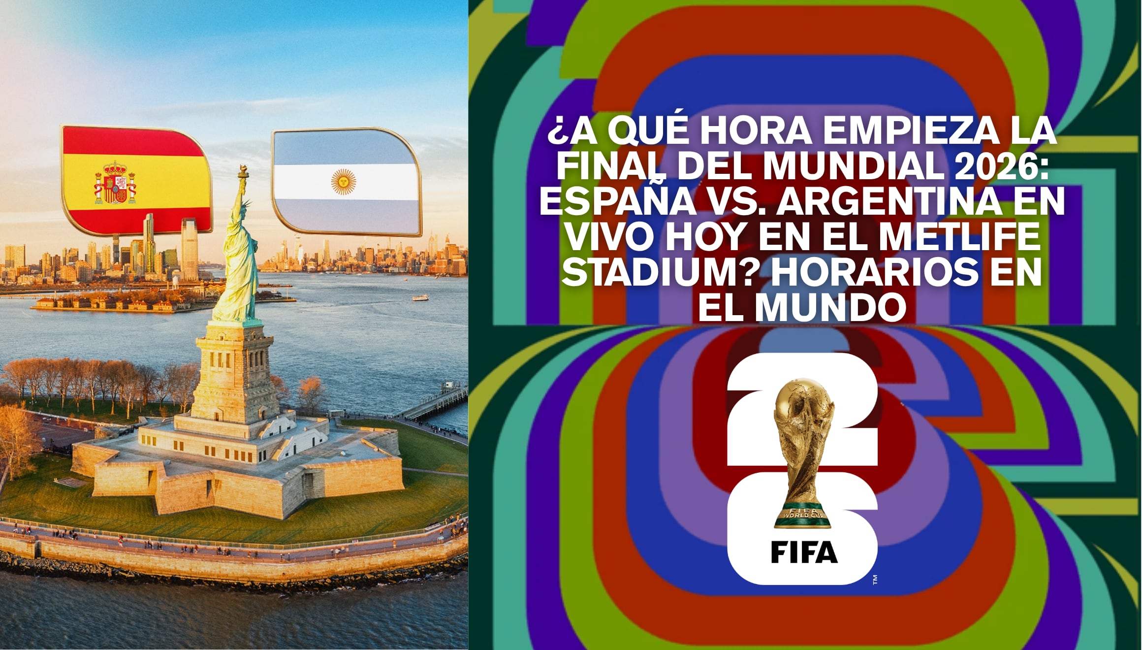 El MetLife Stadium será escenario de la final del Mundial 2026 entre España y Argentina. Conozca los horarios internacionales para seguir la transmisión en vivo. | Crédito: @fifaworldcup / Instagram / Composición Gestión Mix