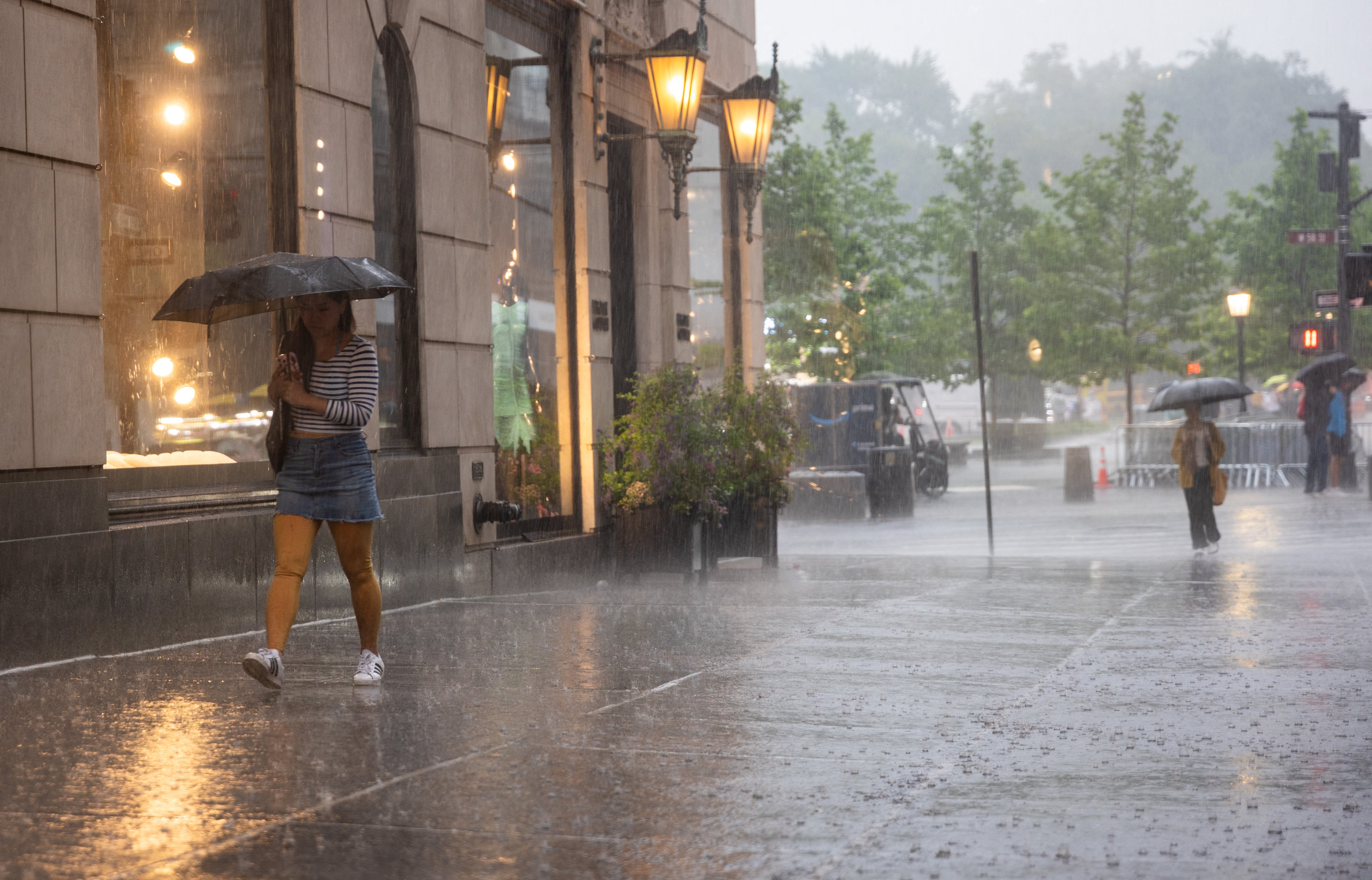 Las fuertes lluvias y las tormentas eléctricas serán la principal amenaza para este inicio de semana. (Crédito: SPENCER PLATT / GETTY IMAGES NORTH AMERICA / Getty Images via AFP)
