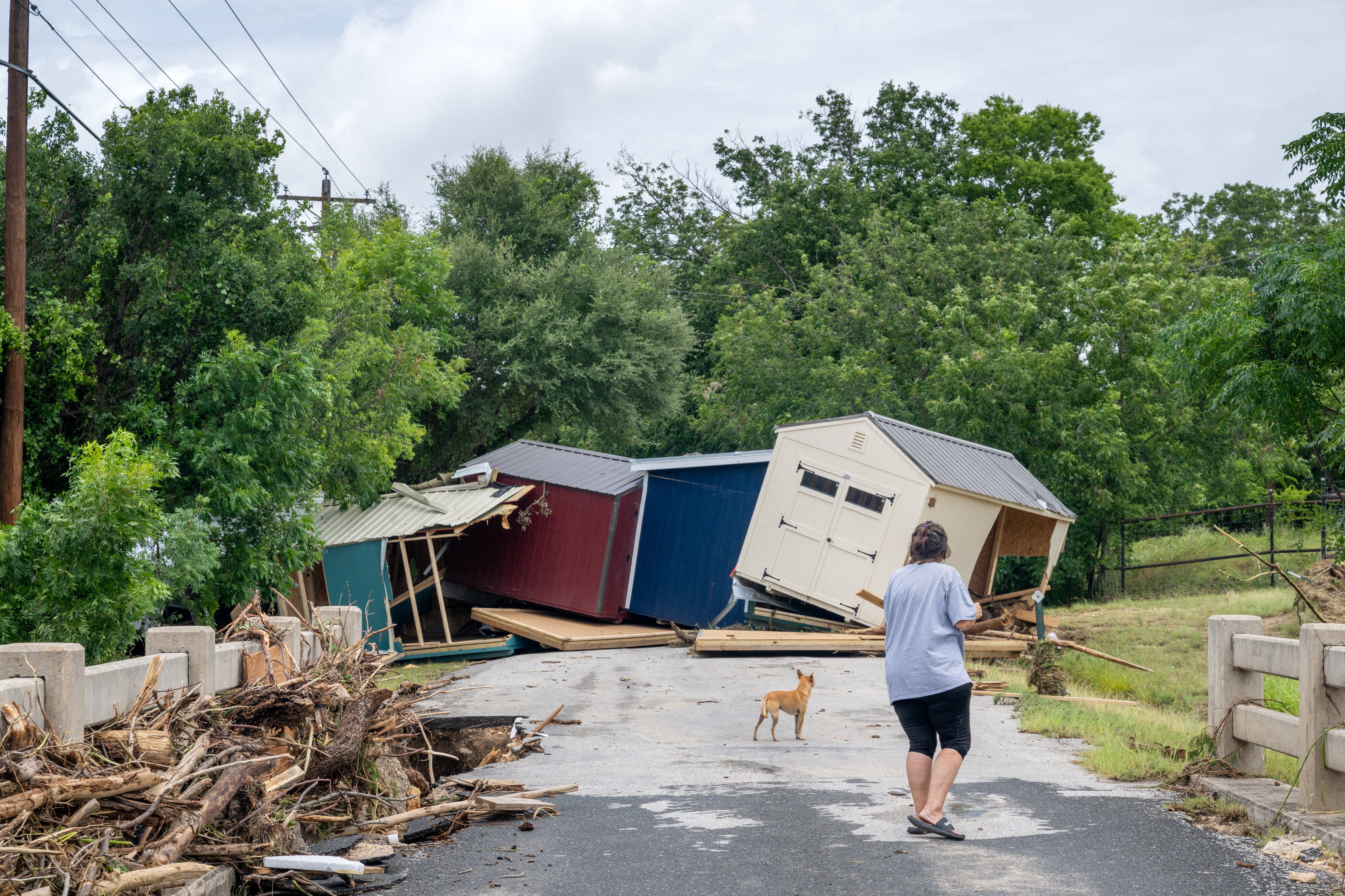 Las inundaciones registradas en Texas tuvieron un gran impacto en cientos de hogares. (Crédito: Brandon Bell / GETTY IMAGES NORTH AMERICA / Getty Images via AFP)