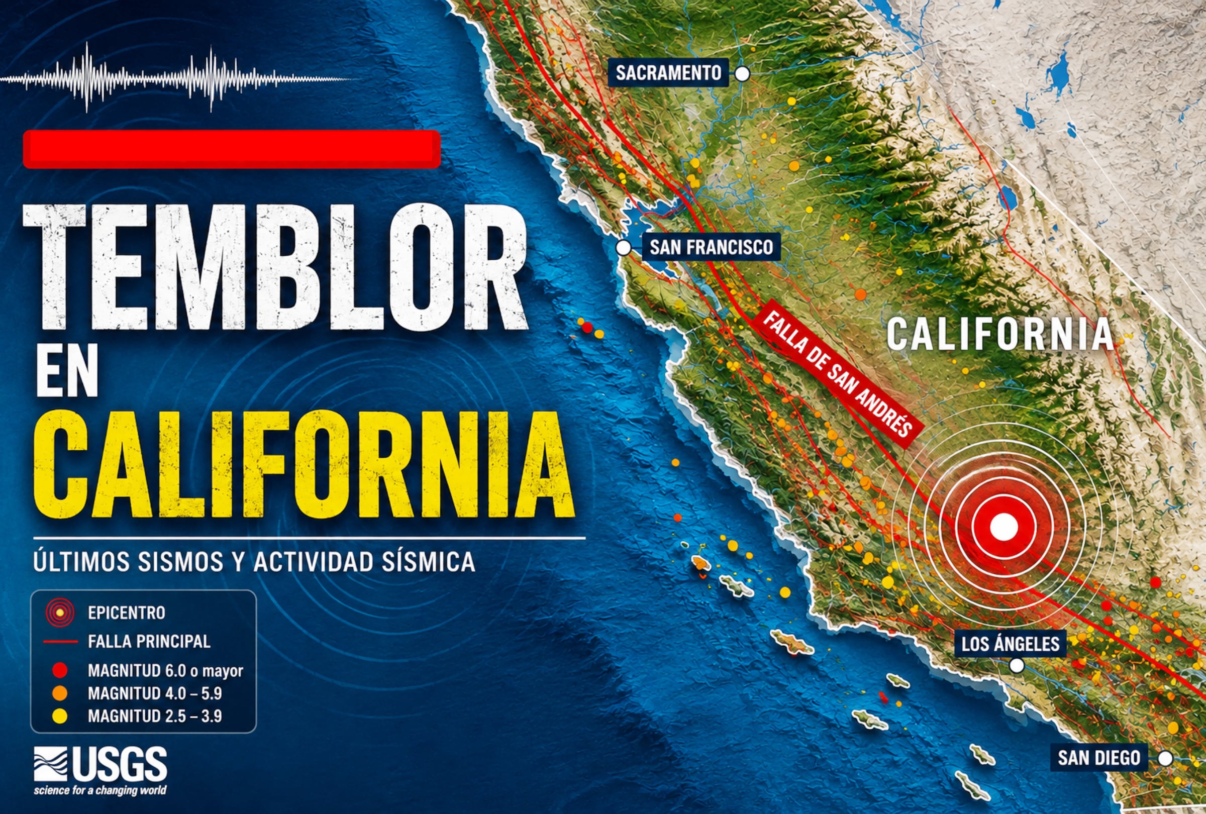 LOS ÁNGELES, CALIFORNIA (ESTADOS UNIDOS), 19/08/2026.- Te compartimos los datos sobre dónde y a qué hora fueron registrados los últimos temblores en California este miércoles 19 de agosto, así como su magnitud, profundidad y epicentro, según el reporte del Servicio Geológico de Estados Unidos (USGS). FOTO DE NOÉ YACTAYO