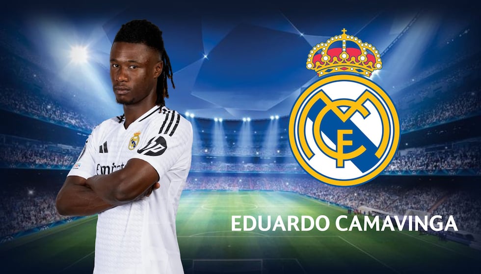 Eduardo Camavinga, mediocampista del Real Madrid. | Crédito: UEFA / Composición Mix