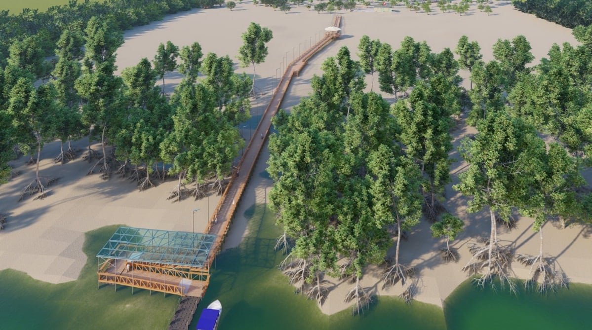 En Puerto Pizarro se construirá una alameda turística, además de un malecón, un parador y un mirador turístico; una plaza central y la construcción de vías y accesos peatonales. Imagen: Mincetur.