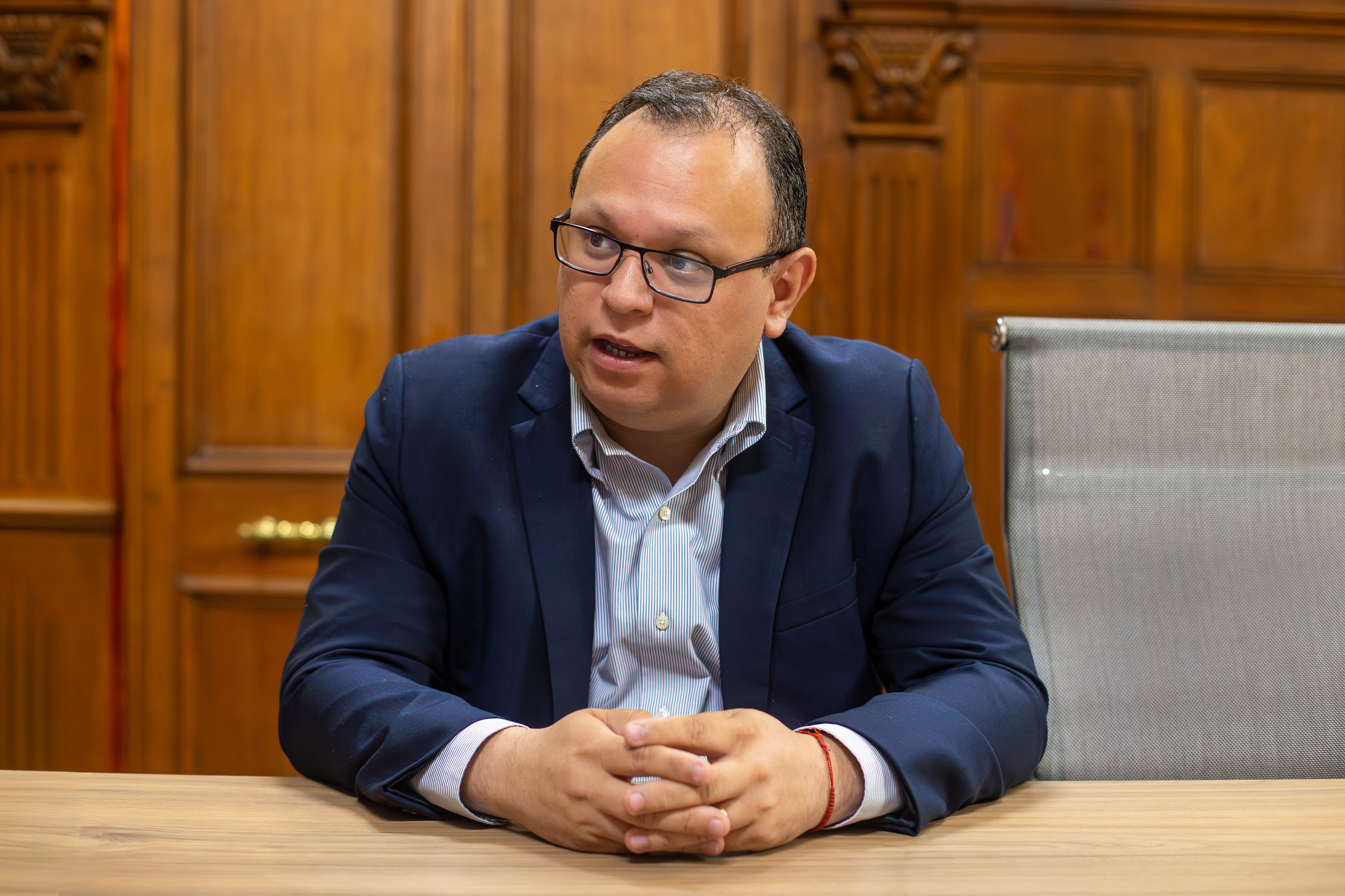 Marco Vinelli Ruiz, coordinador de plan de Gobierno de Fuerza Popular, en entrevista con Gestión. |FOTOS: MARIO ZAPATA N. / @PHOTO.GEC