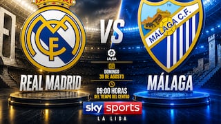 SKY Sports ha televisado Real Madrid 4-0 Málaga por Jornada 3 de LaLiga (30/08/2026)