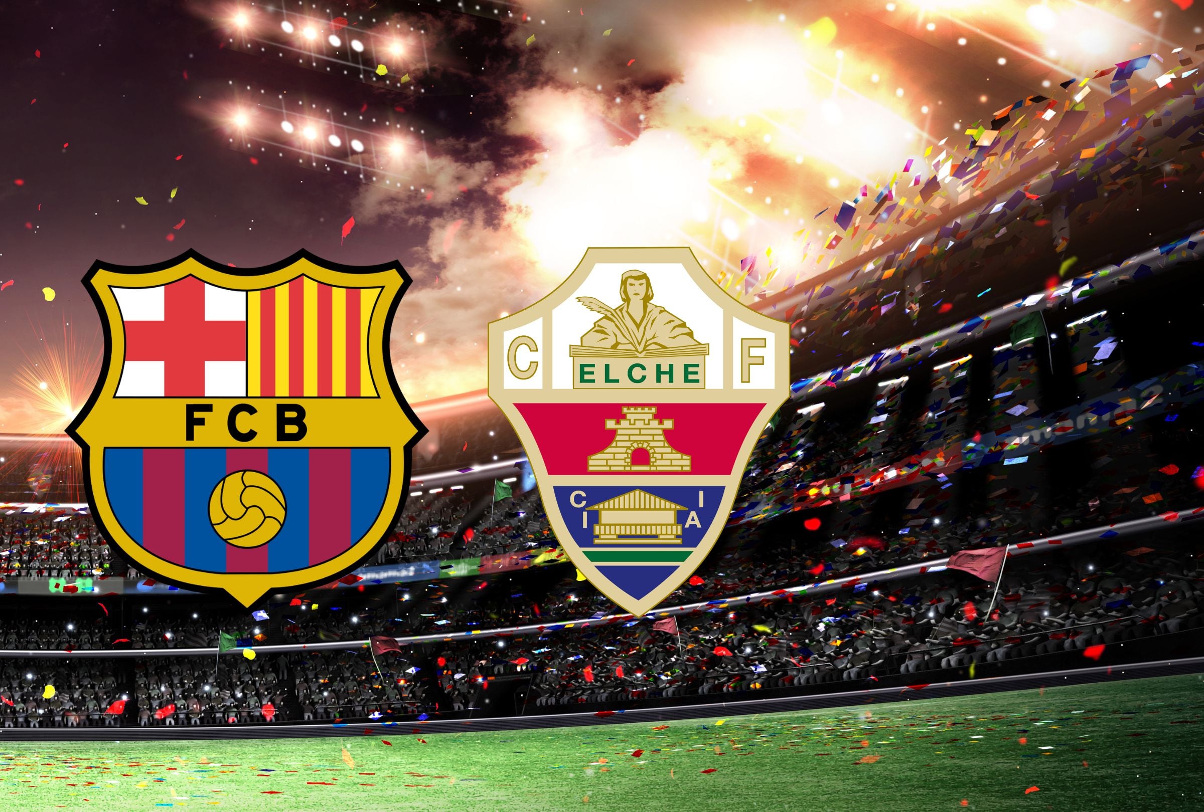 El FC Barcelona vs. Elche CF por LaLiga promete ser intenso de inicio a fin. (Foto: Composición Gestión Mix)