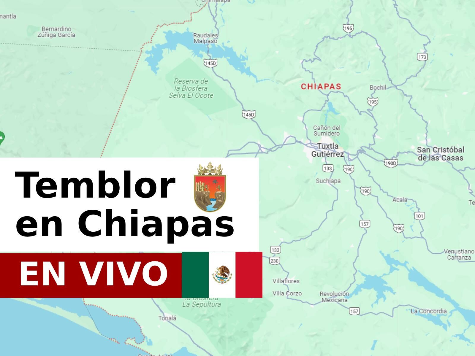 Últimas noticias sobre los sismos en Chiapas hoy con el lugar del epicentro y grado de magnitud, según el reporte oficial del Servicio Sismológico Nacional (SSN). (Foto: Google Maps)