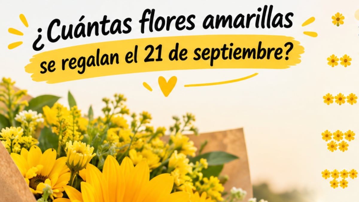 ¿Cuántas flores amarillas se regalan el 21 de septiembre? Esto significa cada cantidad