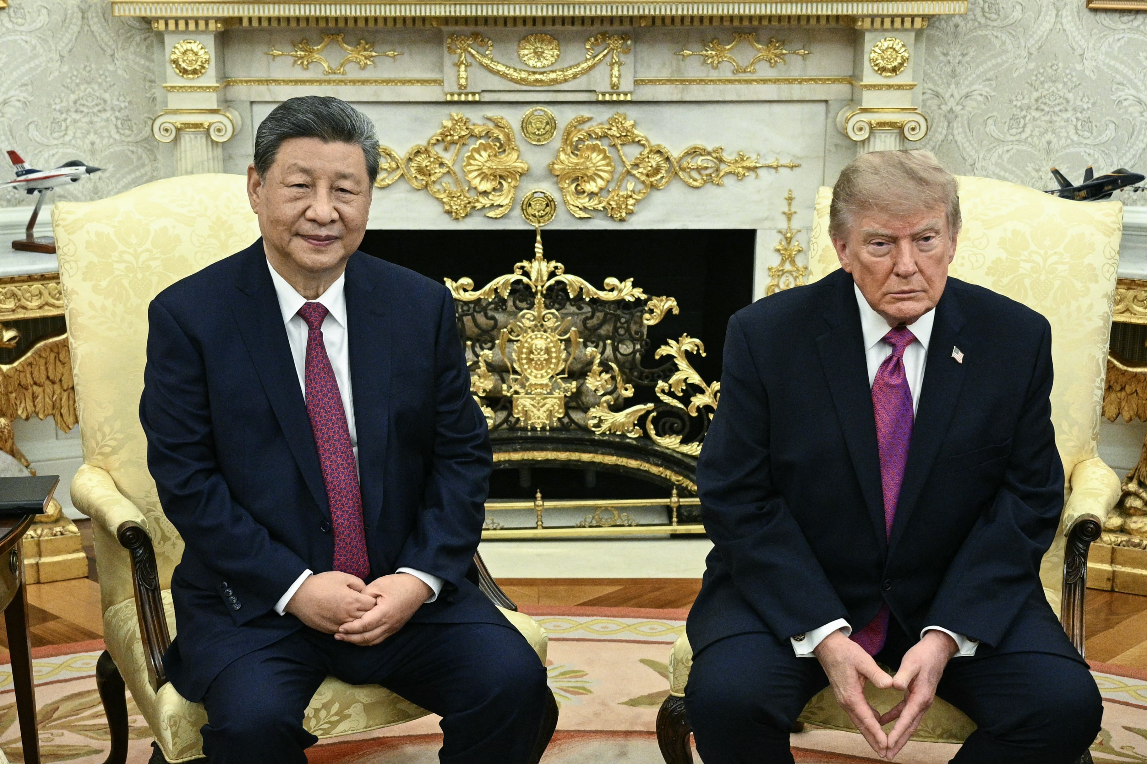 El presidente de Estados Unidos Donald Trump y el presidente de China Xi Jinping en una reunión bilateral en la Casa Blanca, el 24 de septiembre de 2026. (Foto de Brendan SMIALOWSKI / AFP).