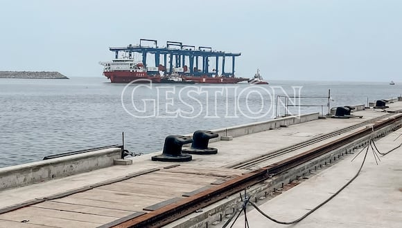 Llegada de grúas al puerto de Chancay. Fuente: Difusión.