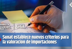 Sunat establece nuevos criterios para la valoración de importaciones