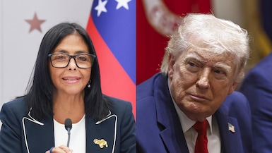 Delcy Rodríguez permanece al mando del Ejecutivo de Venezuela y fue mencionada por Donald Trump en su reunión con el gabinete. (Fotos: EFE)
