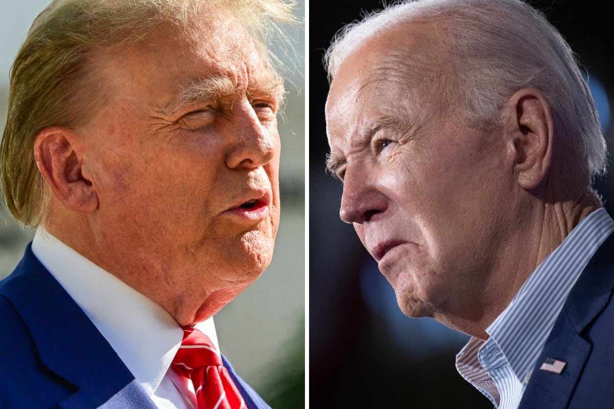 El expresidente y candidato republicano, Donald Trump; y el mandatario estadounidense y aspirante demócrata, Joe Biden. (Fotos de Giorgio VIERA / Brendan SMIALOWSKI / AFP)