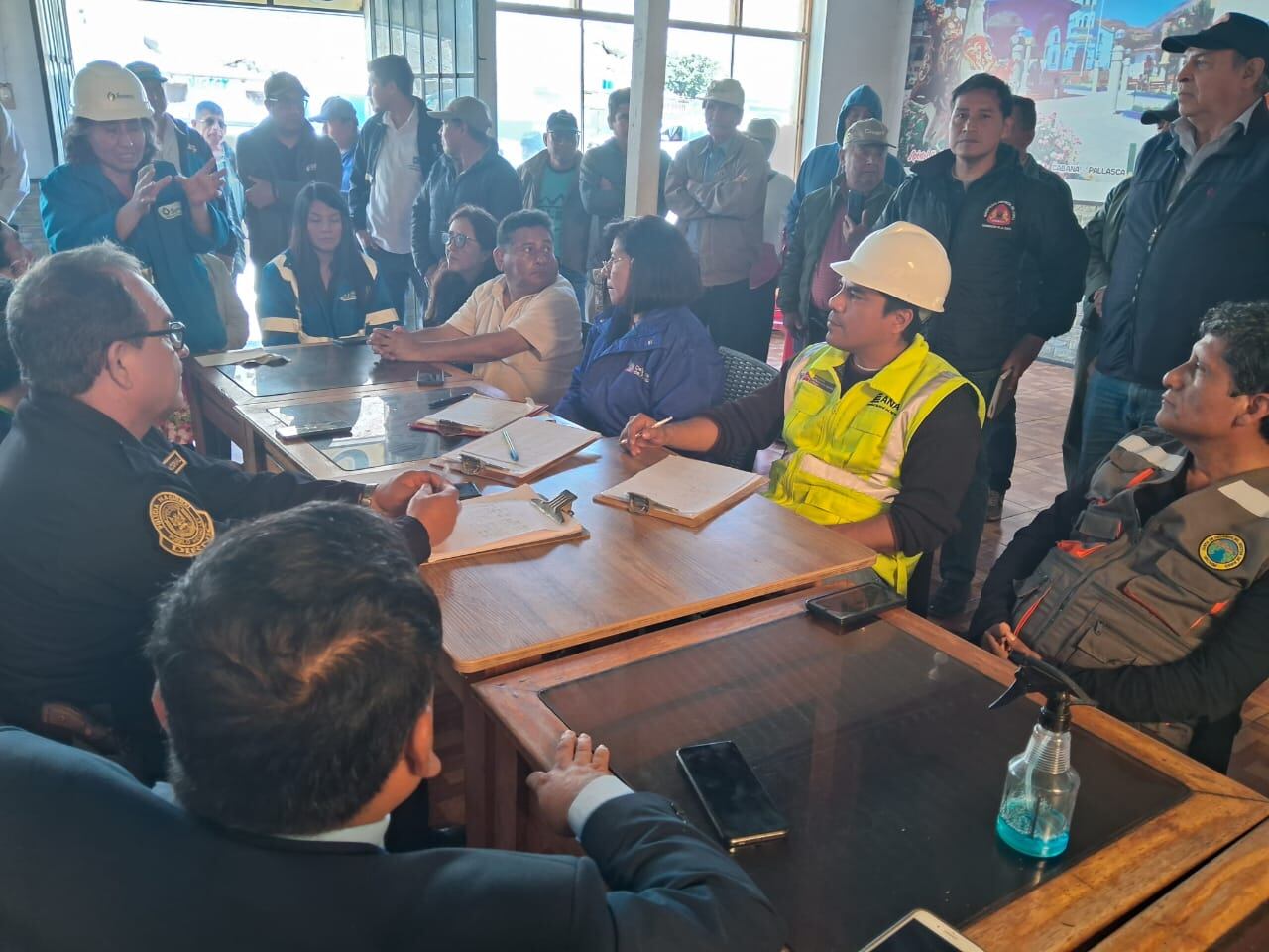 Hoy se realizó una visita técnica para verificar físicamente la afectación en el lugar denominado Chuquicara, confluencia del río Tablachaca al río Santa. (Foto: Difusión/ ANA)