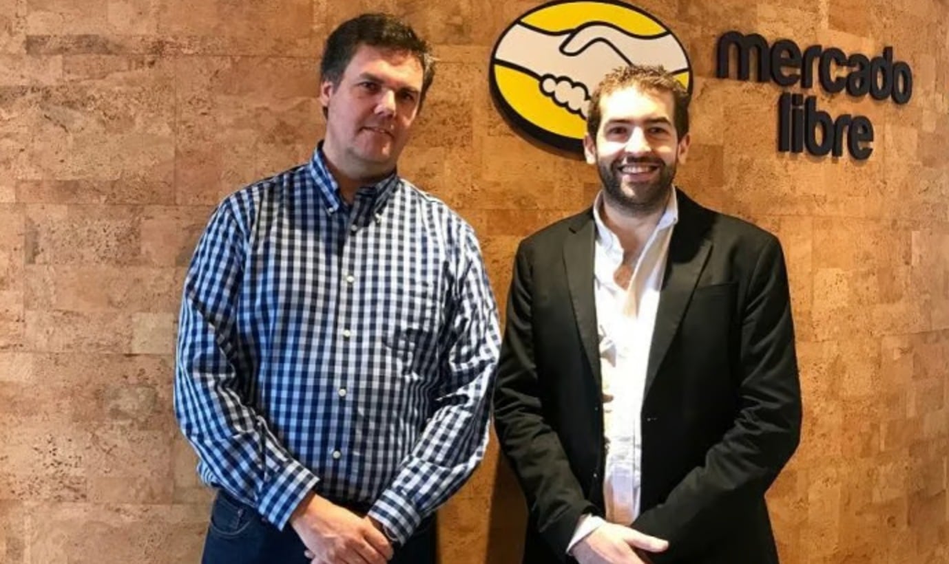 Gustavo Montero, CEO de Bsale Chile y lan Meyer, director general de Mercado Libre Chile.