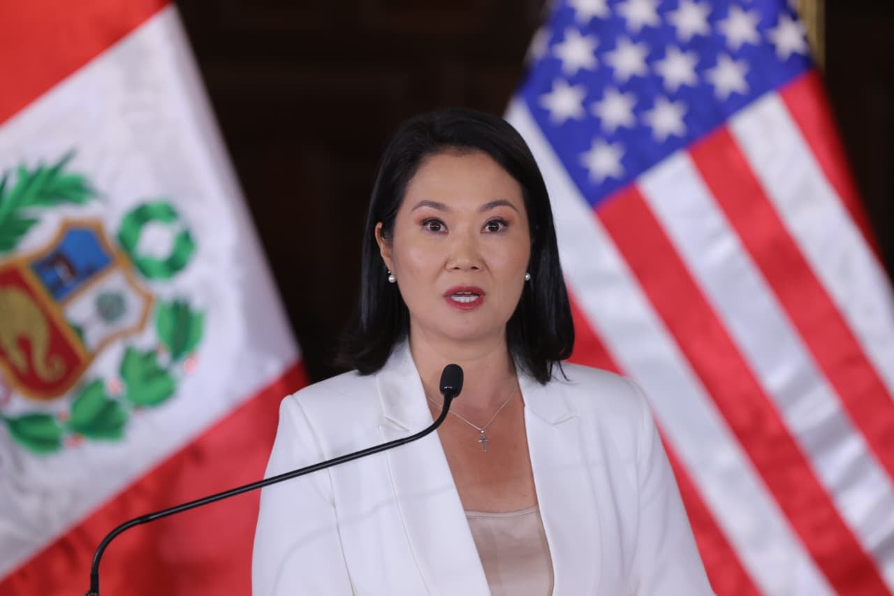 Keiko Fujimori destacó el valor de ser parte del Escudo de las Américas junto a Marco Rubio. (Foto: Joel Alonzo / @photo.gec)