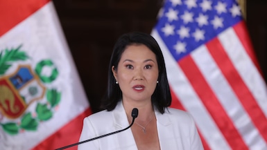 Keiko Fujimori destacó el valor de ser parte del Escudo de las Américas junto a Marco Rubio. (Foto: Joel Alonzo / @photo.gec)