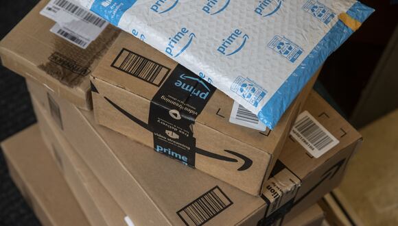 Cajas de Amazon durante una entrega en Nueva York. (Foto: Bloomberg)
